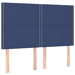 Acheter Maison Chic Tête de lit moderne à LED lumineuse pour chambre - Décoration de lit Bleu 144x5x118/128 cm Tissu -MN31152