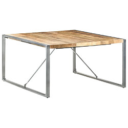 Maison Chic Table de salle à manger,Table à dîner 140x140x75 cm Bois de manguier brut -GKD94175