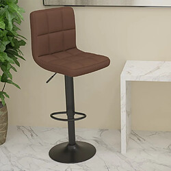 vidaXL Tabouret de bar Marron Tissu