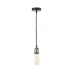 Luminaire Center Suspension design Waco Cuivres Antique,Noir mat 1 ampoule 8cm