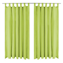 vidaXL Rideau occultant avec boucles 2 pcs 140 x 245 cm Vert