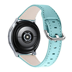 Bracelet en cuir véritable réglable avec boucle (22mm), bleu clair pour votre Samsung Frontier/Gear S3