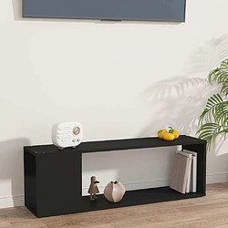 Maison Chic Meuble TV scandinave - Banc TV pour salon Noir 100x24x32 cm Aggloméré -MN15466