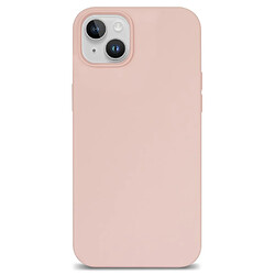 Coque en silicone doublure en fibre, mince, antichoc pour votre iPhone 14 - rose