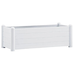 vidaXL Lit surélevé de jardin PP Blanc 100x43x35 cm