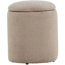 Avis Venture Home Pouf coffre en polyester Limpen tissu beige.