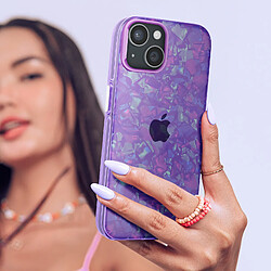 Avizar Coque pour iPhone 15 Antichoc Souple Tutti Frutti Violet pas cher