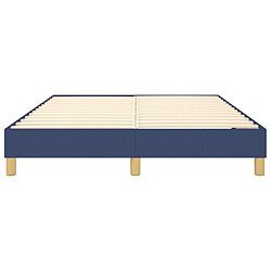 Acheter vidaXL Cadre de lit sans matelas bleu 140x190 cm tissu