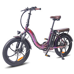 Vélo électrique FAFREES F20 Pro Pliable Batterie 36V 18Ah Vitesse Maximale 25km/h Violet