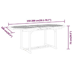 vidaXL Ensemble à manger de jardin 7 pcs Bois d'eucalyptus massif pas cher