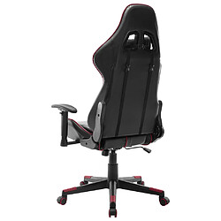 Avis vidaXL Chaise de jeu Noir et rouge bordeaux Cuir artificiel