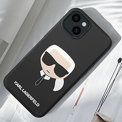 Avis Karl Lagerfeld Coque pour iPhone 14 Plus Silicone Gel Bords Rehaussés Noir