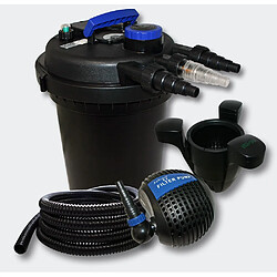 Helloshop26 Kit de filtration à pression 10 000 litres 11 watts UVC stérilisateur pompe skimmer 4216449