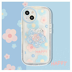 GUPBOO Étui pour iPhone13ProMax peinture à l'huile pour femmes fleurs support de cas de téléphone portable japonais et coréen