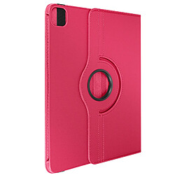 Avizar Étui Clapet pour iPad Pro 11 2024 Folio Rotatif 360 Support Stand Fuchsia