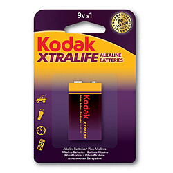 KODAK - Piles - XTRALIFE Alcaline - 9V - à l'unité - Multicolore