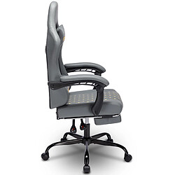 Avis Vidaxl Chaise de bureau ergonomique symino FZ Racing Seat Design 200 kg capacité portante chaise de travail pivotante avec repose - pieds gris