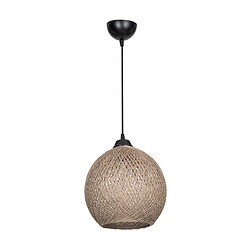 Helloshop26 Lustre lampe lumière suspendu suspension corde de jute hauteur 65 cm E27 noir / naturel 03_0007533