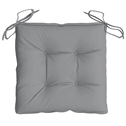 Acheter vidaXL Coussins de chaise lot de 2 gris 50x50x7 cm tissu oxford