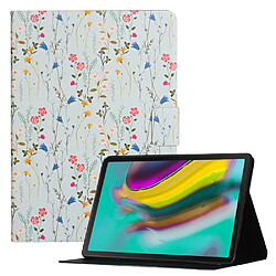 Etui en PU Flore à motifs avec support Petites fleurs rouges pour votre Samsung Galaxy Tab A7 Lite 8.7 T220/T225