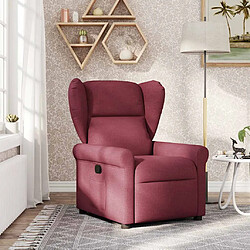 vidaXL Fauteuil inclinable Rouge bordeaux Tissu