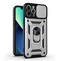 Coque en TPU antichute avec béquille argent pour votre Apple iPhone 13 Pro 6.1 pouces