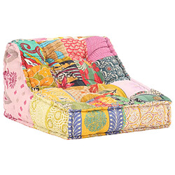 Avis vidaXL Pouf modulaire Patchwork Tissu