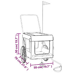 vidaXL Remorque de vélo pour animaux de compagnie vert et noir pas cher