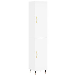 vidaXL Buffet haut Blanc 34,5x34x180 cm Bois d'ingénierie