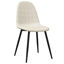 Avis Maison Chic Lot de 4 Chaises à manger | Chaise de salle à manger cuisine crème velours -GKD10076