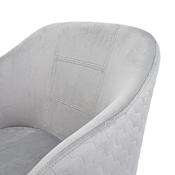 Mendler 2x chaise de séjour, salle à manger HWC-D71, fauteuil, design rétro, accoudoirs, tissu ~ velours gris clair pas cher