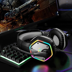 Universal Casque de jeu 7.1 Surround virtuel câble casque de jeu casque basse avec microphone flash lumière LED