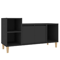 vidaXL Meuble TV Noir 100x35x55 cm Bois d'ingénierie