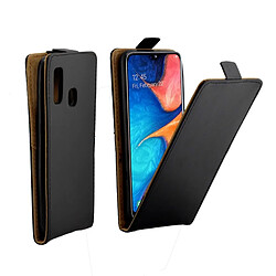 Wewoo Housse Coque Etui en cuir de style TPU à rabat vertical Business avec fente pour carte Samsung Galaxy A20e / A202 noir