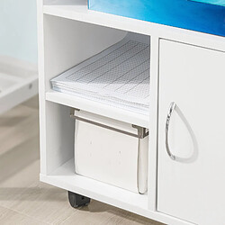 Acheter SoBuy FBT106-W Support Imprimante Roulant Bureau Mobile Caisson Meuble de Rangement Bureau avec tiroir et porte Blanc