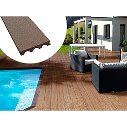 Habitat Et Jardin Pack 5 m² - Lames de terrasse composite pleines - Marron