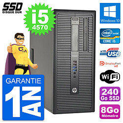 PC Tour HP ProDesk 600 G1 Intel Core i5-4570 RAM 8Go SSD 240Go Windows 10 Wifi - Occasion