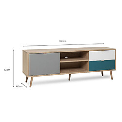 Concept Usine Meuble TV scandinave 150cm PERAST pas cher