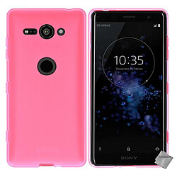 Htdmobiles Coque silicone gel fine pour Sony Xperia XZ2 Compact + verre trempe - ROSE