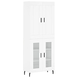 vidaXL Buffet haut Blanc 69,5x34x180 cm Bois d'ingénierie