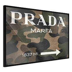 Paris Prix Affiche Murale Encadrée Prada Camo 30 x 20 cm Noir