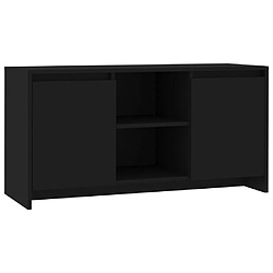 vidaXL Meuble TV Noir 102x37,5x52,5 cm Bois d'ingénierie