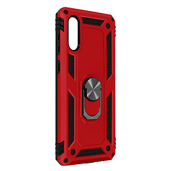 Avizar Coque Samsung Galaxy A02 Antichoc Bi-matière Bague Support Vidéo rouge