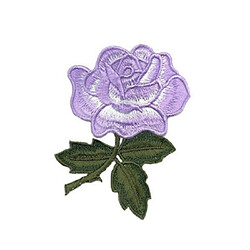 Wewoo 10 pcs rose série broderie autocollants bricolage robe cheongsam patch violet