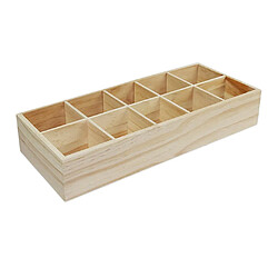 Acheter Tiroir Bois Massif Organisateur Boîte De Rangement Bijoux Plateau 8x8x8CM 10 Grilles