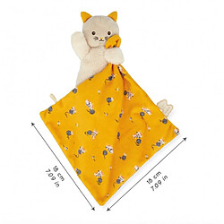 Avis Kaloo Doudou Carre douceur Chat jaune - 18 cm