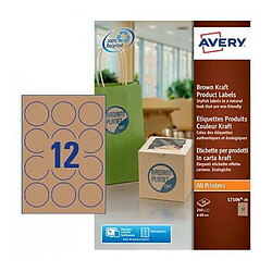 Etiquettes pour Imprimante Avery L7106-20 Marron 60 mm