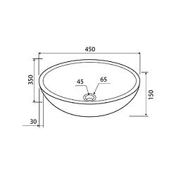 Karag Vasque ovale LEONOR CREAM à poser Ø45x35 x15 cm en pierre