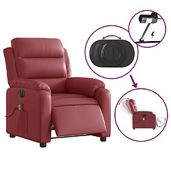 Acheter vidaXL Fauteuil de massage inclinable électrique rouge bordeaux