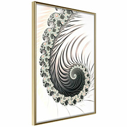 Paris Prix Affiche Murale Encadrée Fractal Spiral Positive 20 x 30 cm Or